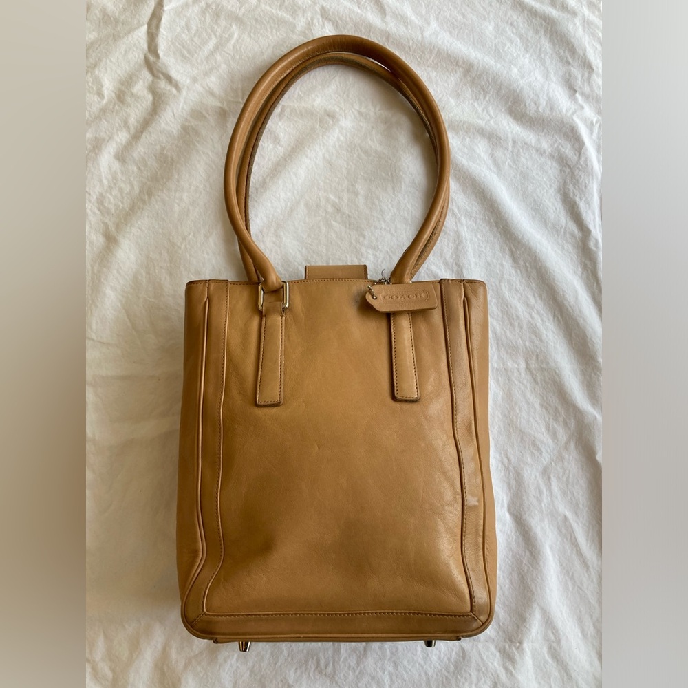 Vintage 2001 Coach Bonnie Cashin Legacy Slim Leather Shopper Tote